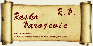 Raško Marojević vizit kartica